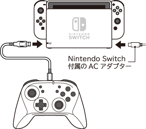 Nintendo Switch 本体(期限内保証書付き)+ホリパッド
