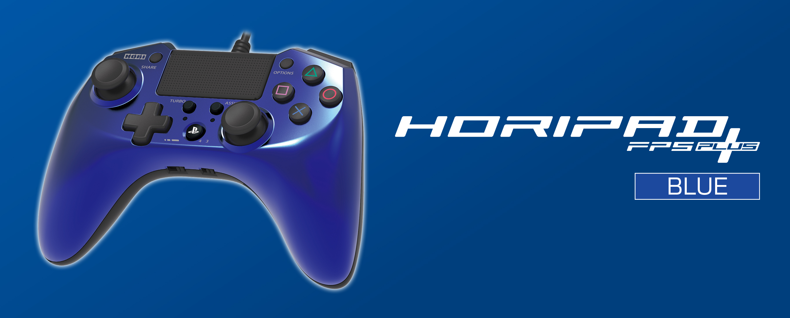 ホリパッドFPSプラス for PS4 ブルー（連射機能搭載）