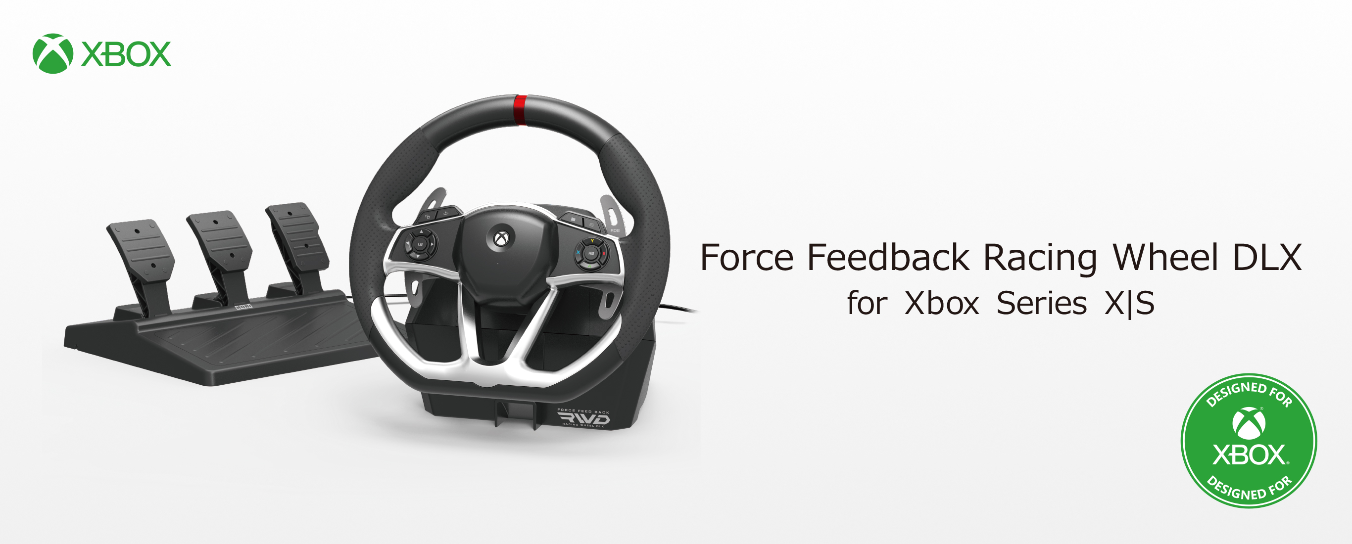 HORI Force Feedback Racing Wheel DLX Designed for Xbox Series X, S & One